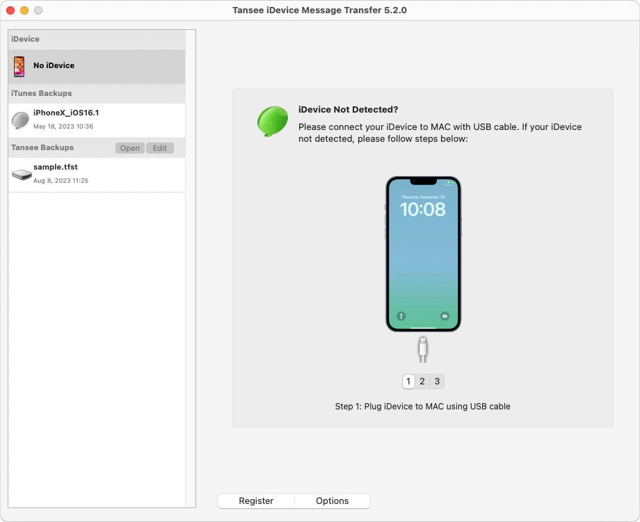 Öffnen Sie Tansee iPhone Message Transfer für Mac